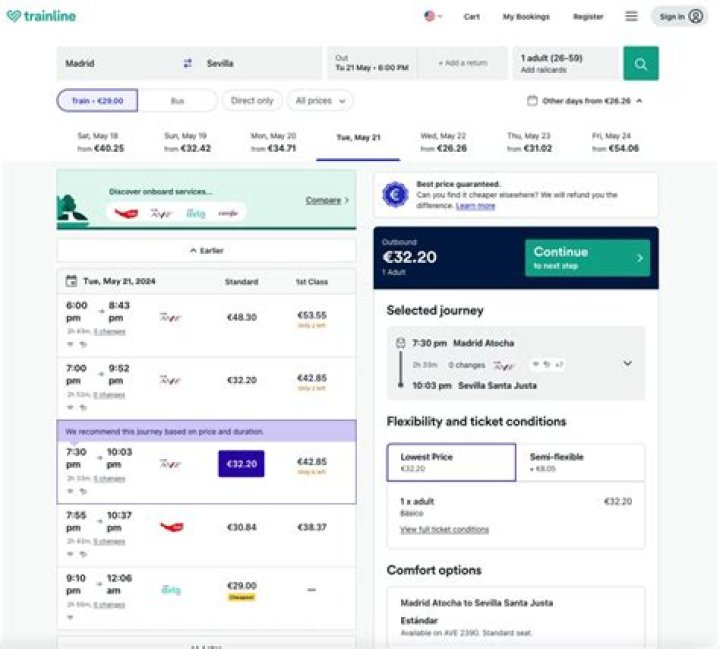 Are Renfe tickets cheaper online?