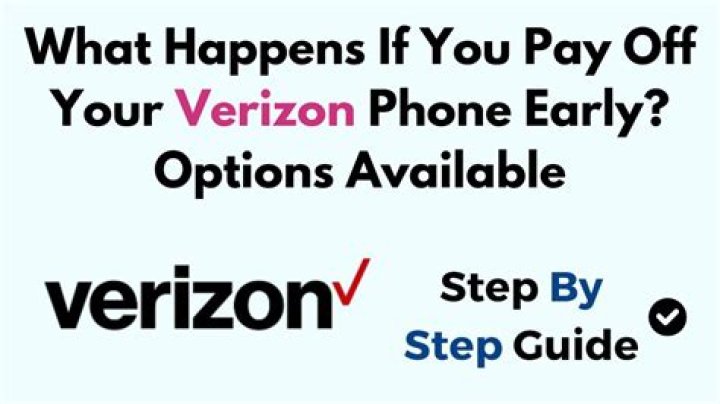Can I pay off phone early Verizon?