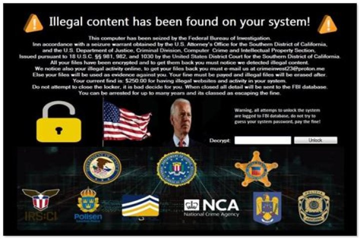 Does the FBI actually lock your computer?