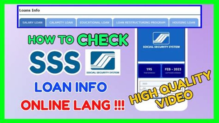 How can I get my SSS loan statement online?