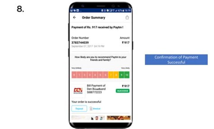 How can I recharge my den Boomband through Paytm?