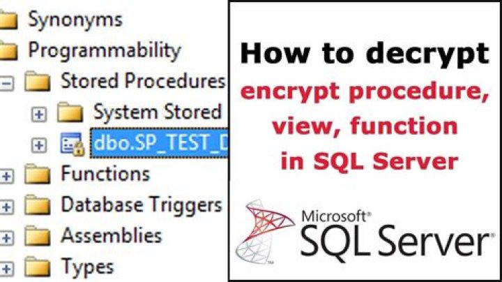 How do I encrypt and decrypt a stored procedure in SQL Server?