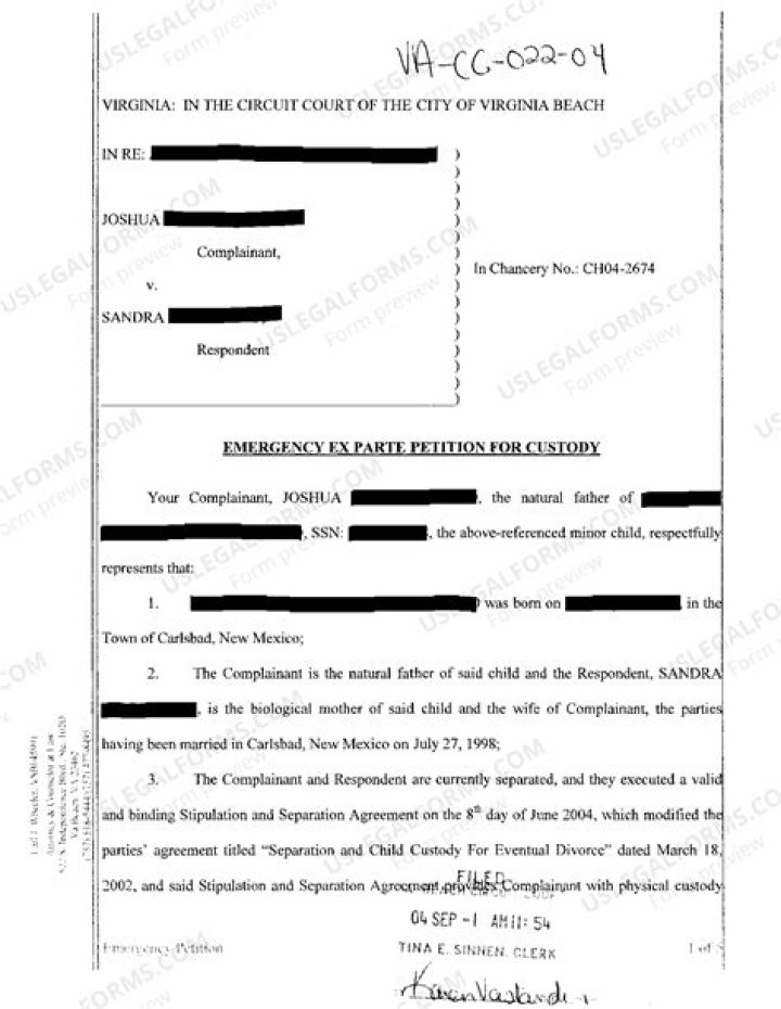 How do I file a petition for custody in Virginia?