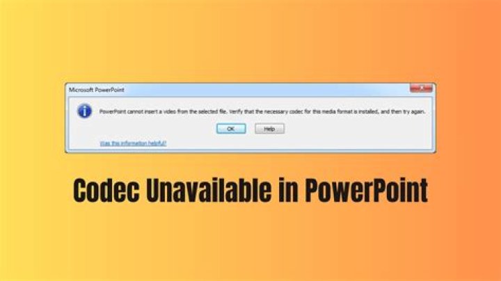 How do I fix codec unavailable in PowerPoint?