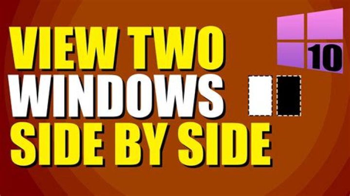 How do I get two windows side by side on my computer?
