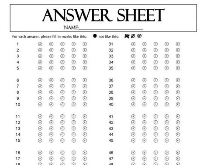How do I make an answer sheet in Word?