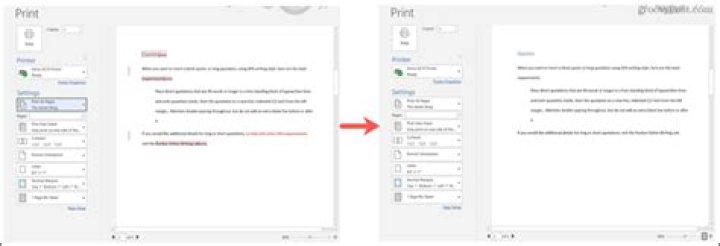 How do I print a Word document without track changes and comments?