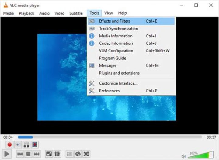 How do I rotate a MOV file in VLC?