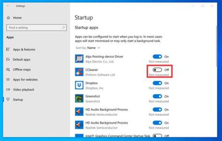 How do I stop a disk from running at startup Windows 10?
