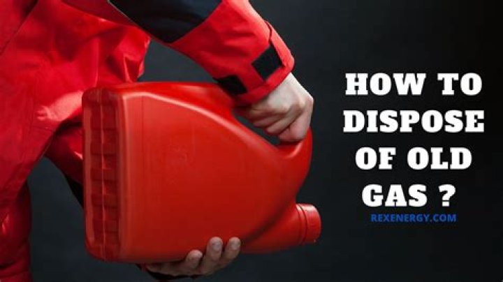 How do you dispose of gasoline and water?