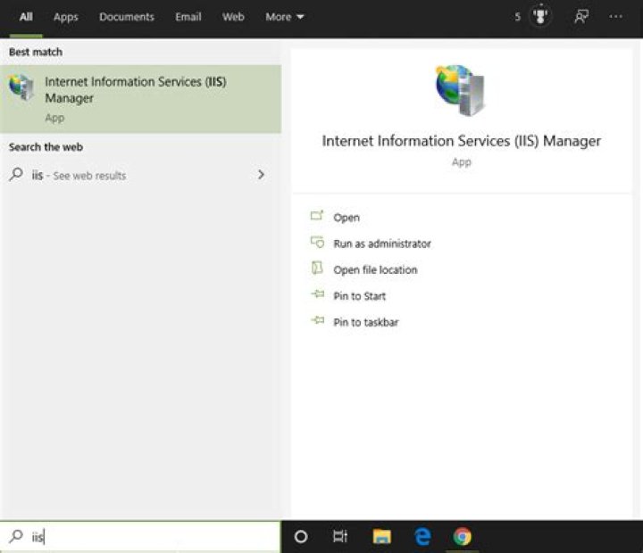 How do you enable Internet Information Services IIS Windows 10?