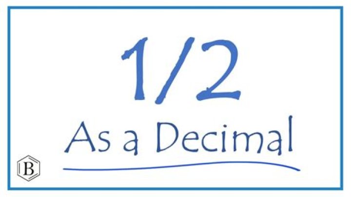 How do you make 1/2 a decimal?