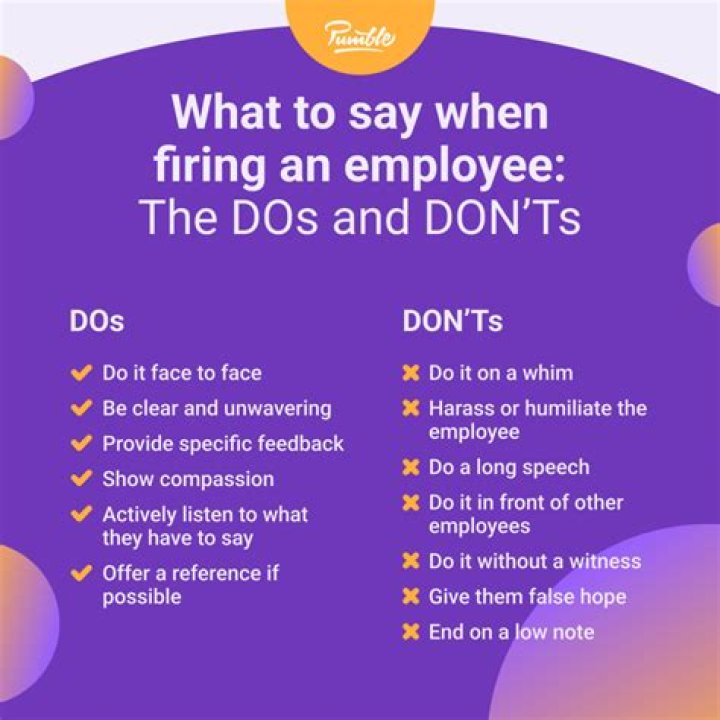 How do you tactfully fire someone?