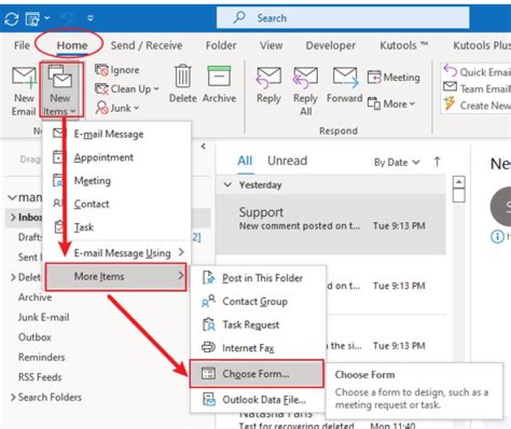 How do you update an email template in Outlook?