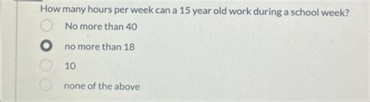 How many hours can a 15 year old work in NJ during school?
