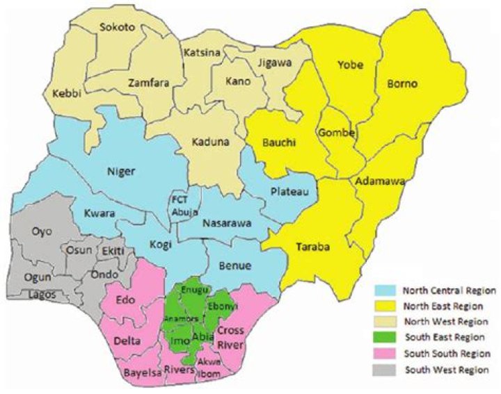 How many senatorial zones are in Nigeria?