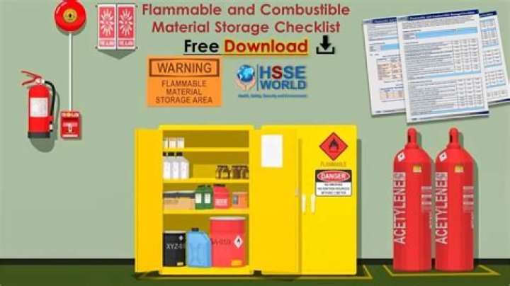 How should flammable and combustible materials be stored?