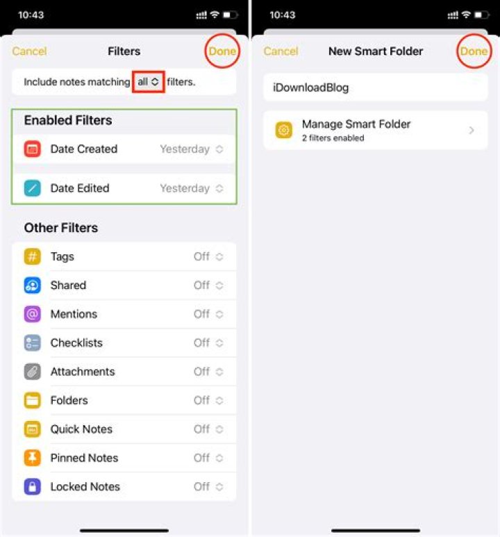 What do smart folders do?