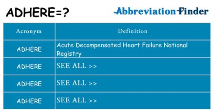 What does adhere mean in medicine?