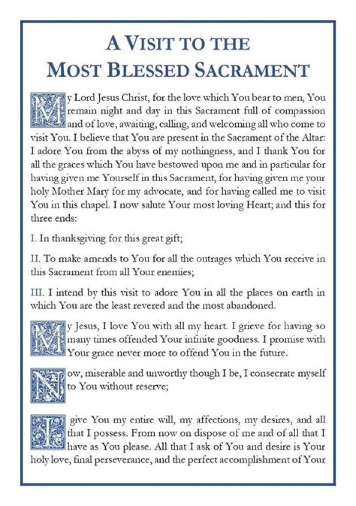 What does it mean to make a visit to the Blessed Sacrament?