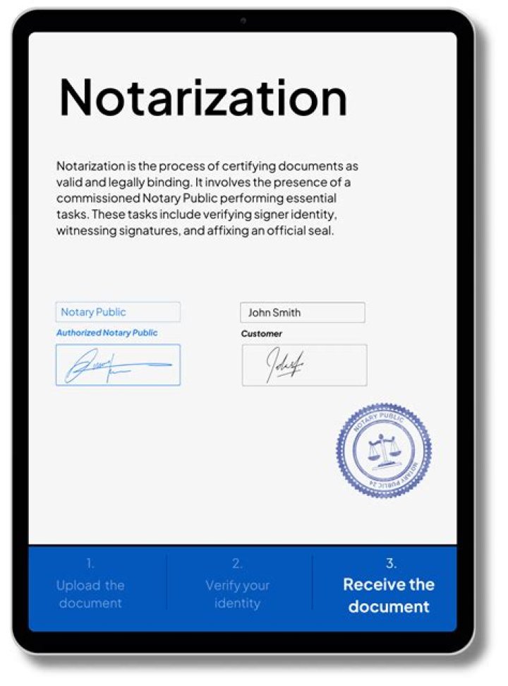 What does it mean when a title is notarized?