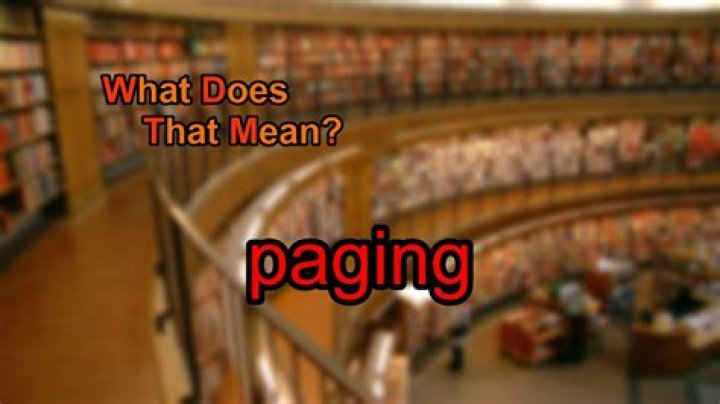 What does paging mean?