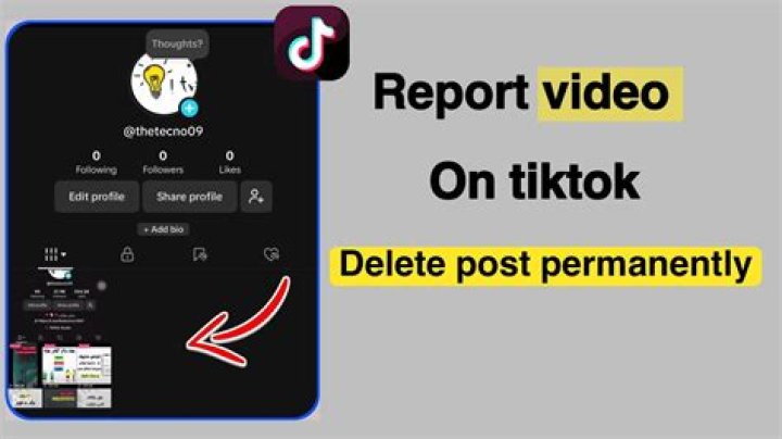 What happens if you report a video on TikTok?