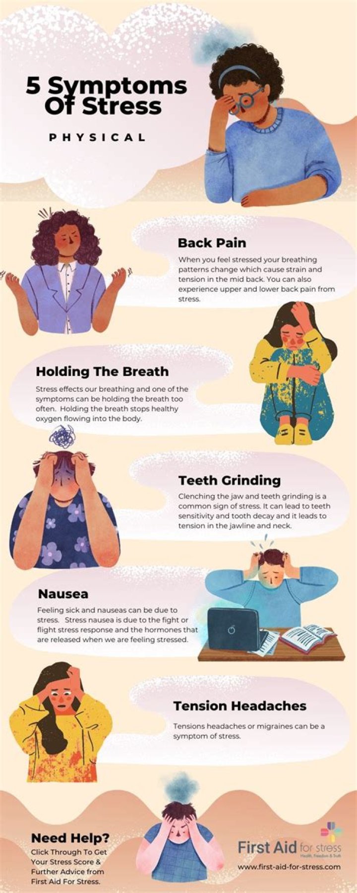 What happens when we are stressed at 50 years old?