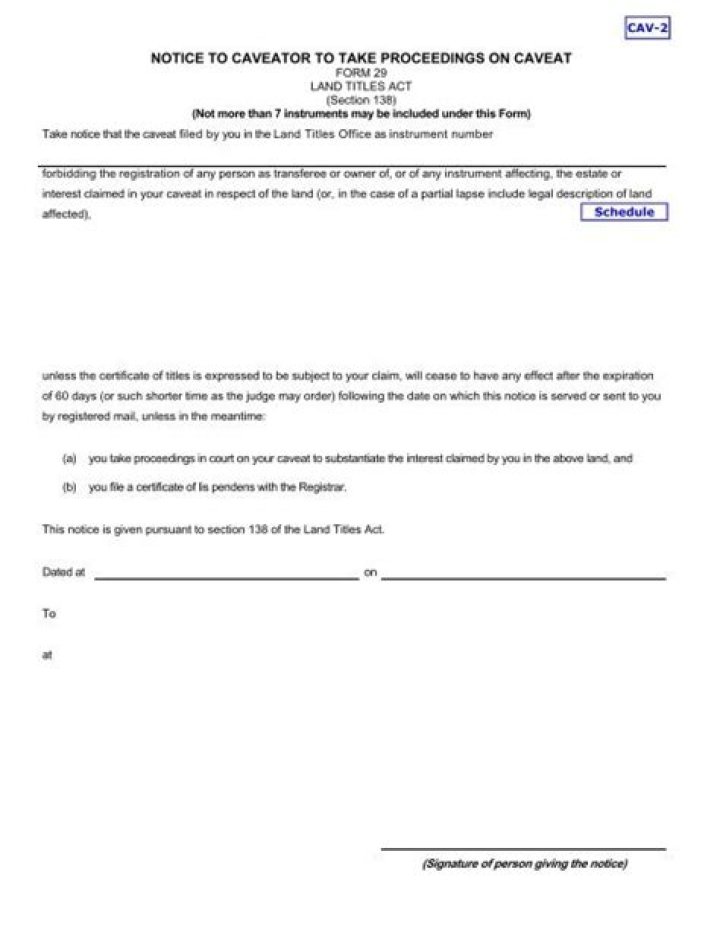 What is a caveat on title Alberta?