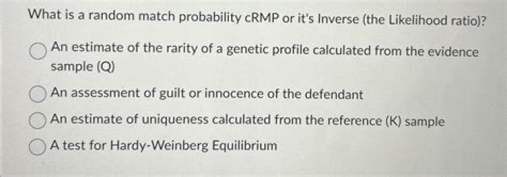 What is a random match probability?