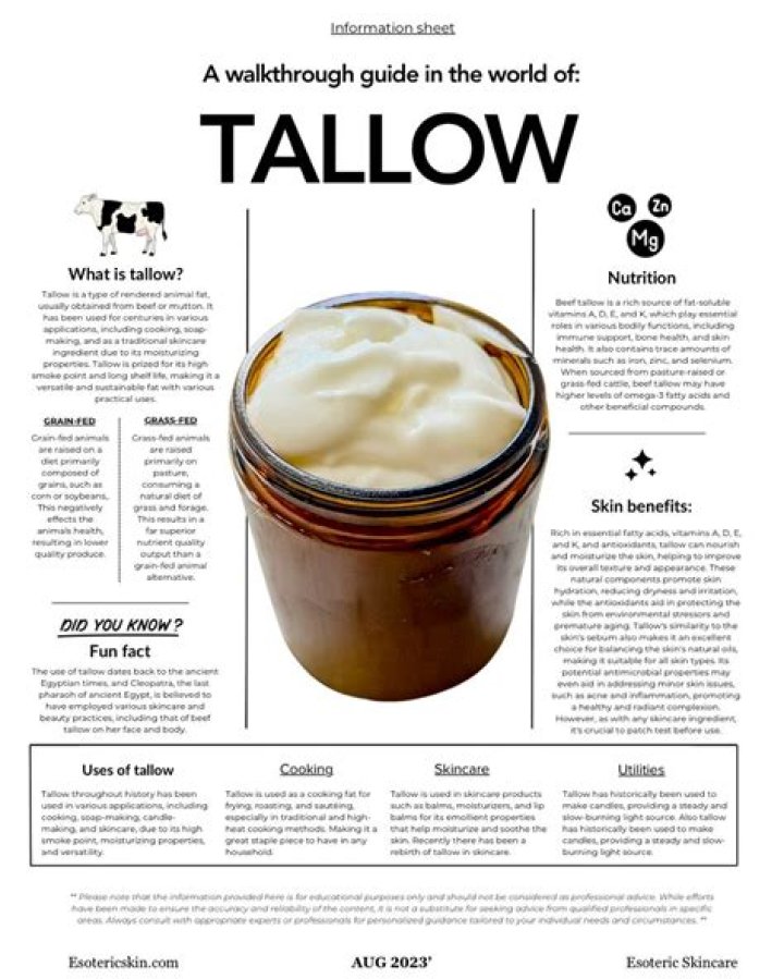 What is lamb tallow used for?