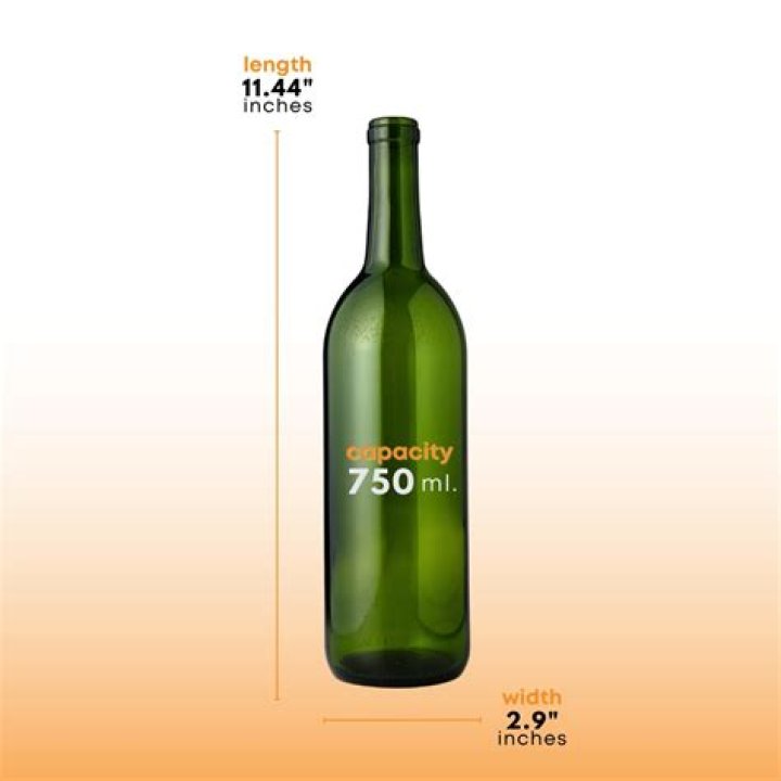 What is the weight of a 750ml bottle of wine?