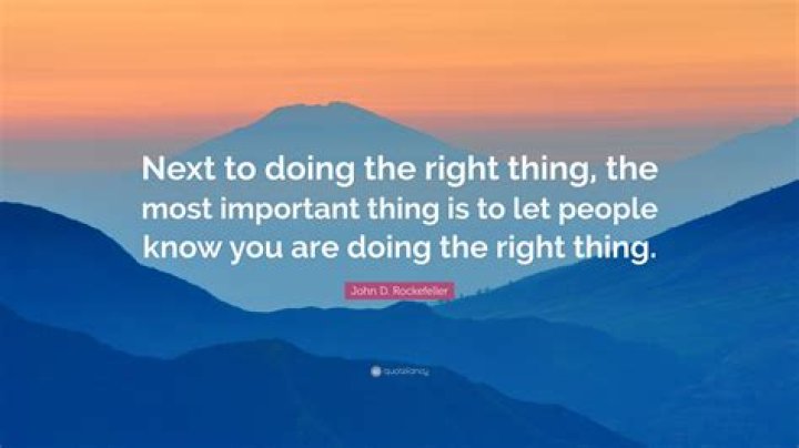 Whats more important doing the right thing or doing things right?