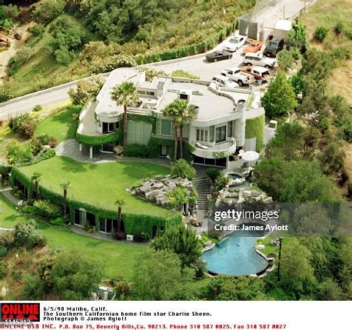 Where is Charlie Sheen's house?