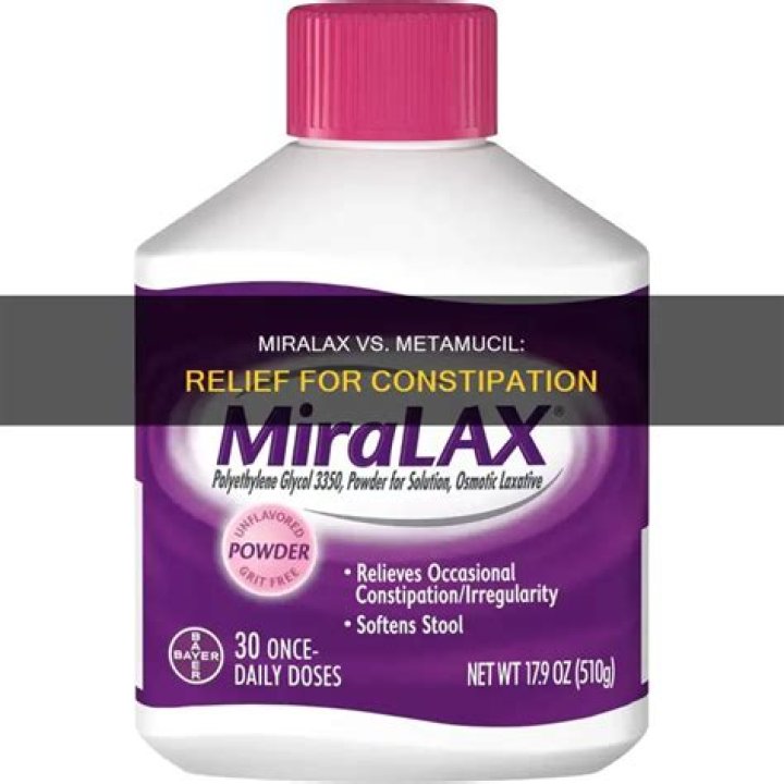 Which is better for constipation Metamucil or MiraLAX?