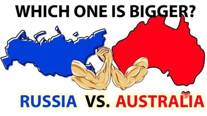 Which one is bigger Russia or Australia?